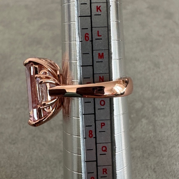 Pink CZ set in rose gold fashion ring by Joan Boyce - Picture 14 of 14